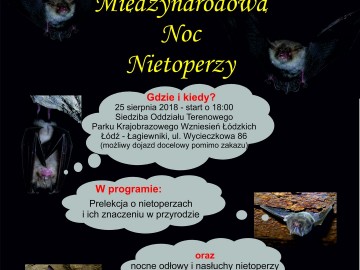 Międzynarodowa Noc Nietoperzy, opr. Fundacja Biodiversitatis